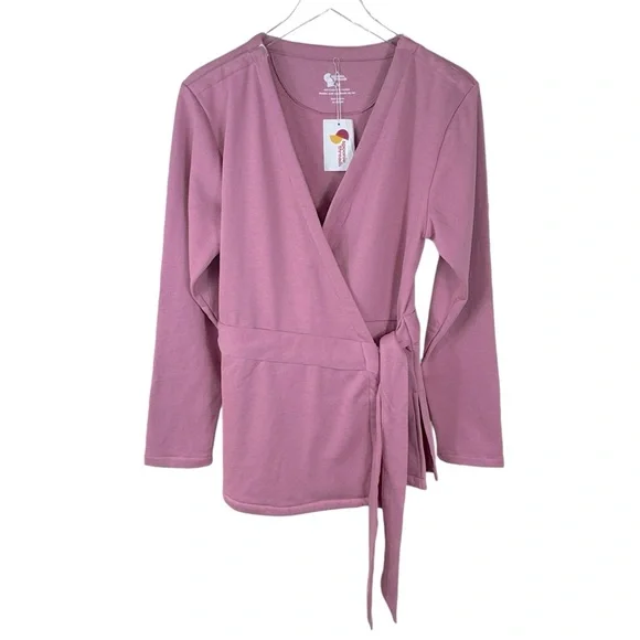 NWT Spoonie Threads French Terry Chemo Post-Surgery Access Wrap Top Women's M - Picture 5 of 14